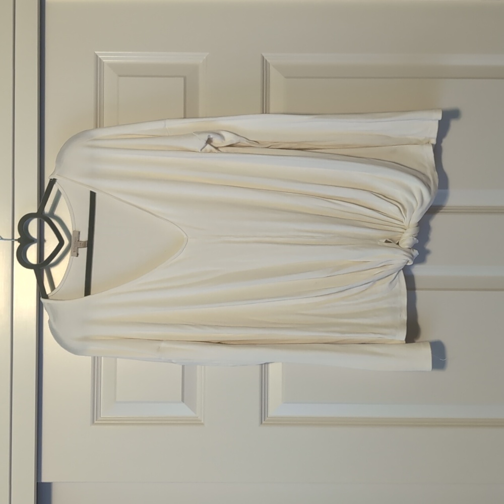 Anthro Lightweight Cream Sweater with twist detail